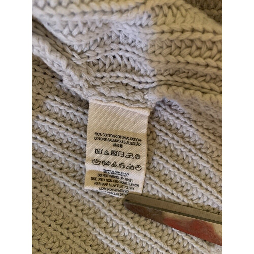 Free People Damsel Sweater Women Size XL Taupe Bell Sleeve V Neck Chunky Knit - Picture 4 of 7